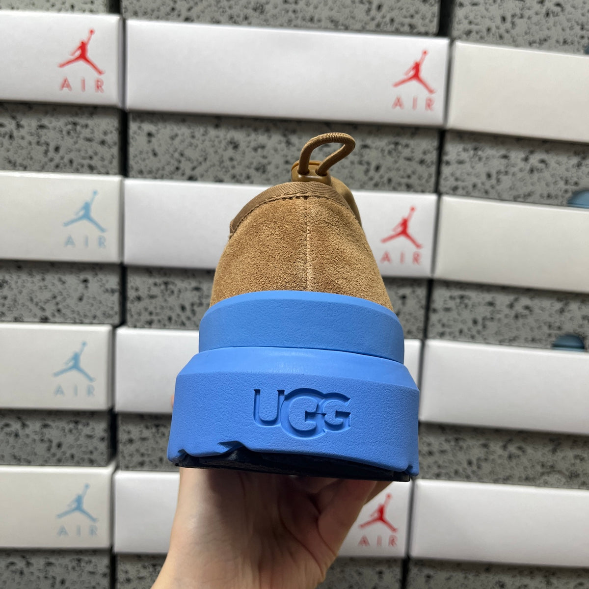 UGG Chestnut Chunky Slip-On Shoes with Blue Sole