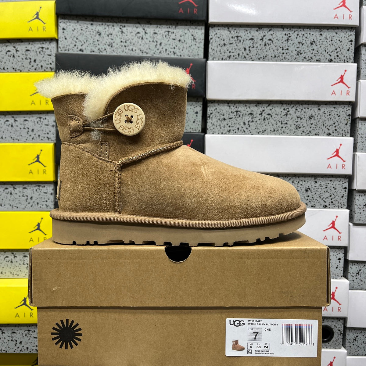 UGG Chestnut Mini Single-Button Ankle Boots