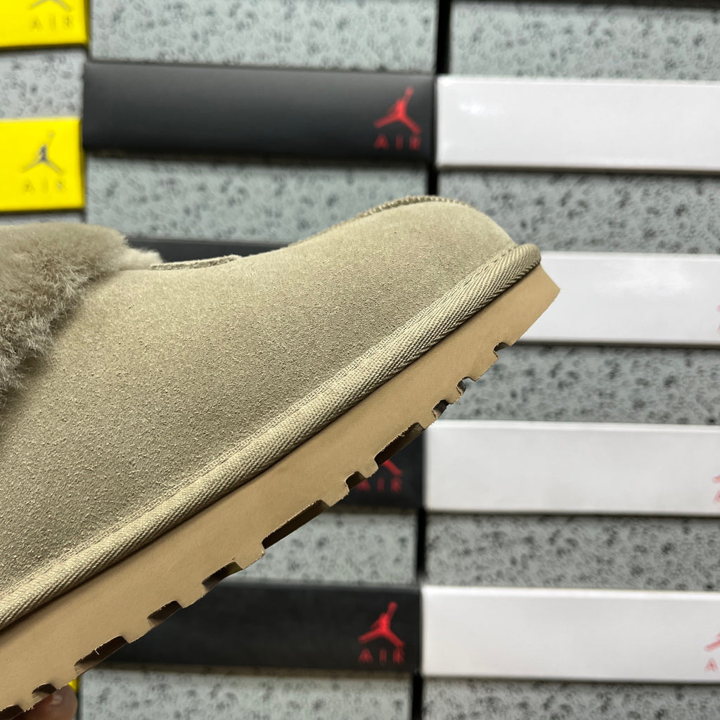 UGG Antelope Brown Slip-On Shoes with Plush Collar