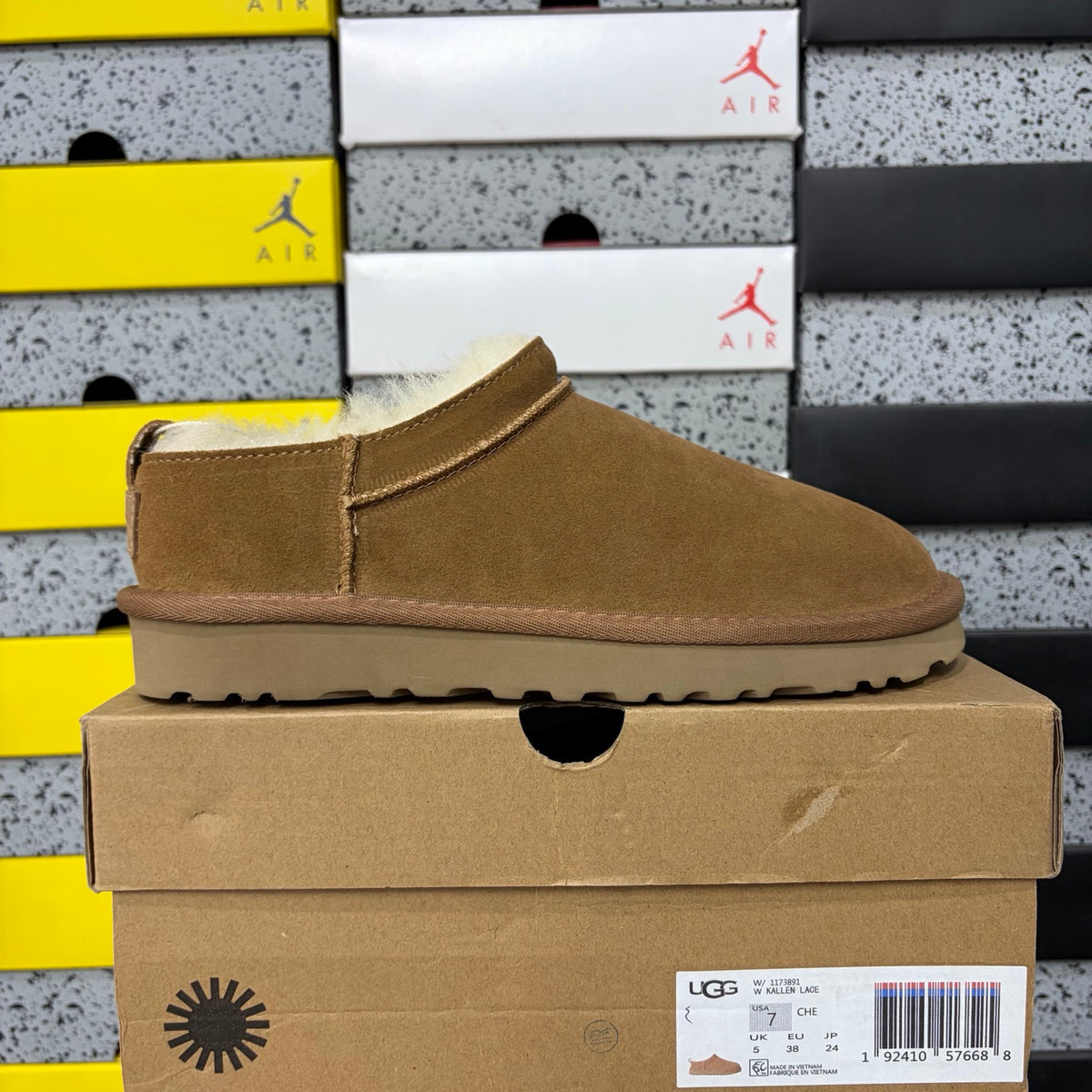 UGG Chestnut Low-Cut Slip-On Shoes with Plush Lining