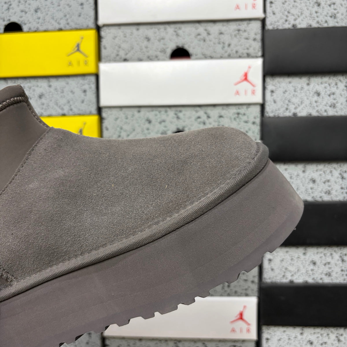 UGG Thundercloud Gray Platform Ankle Boots