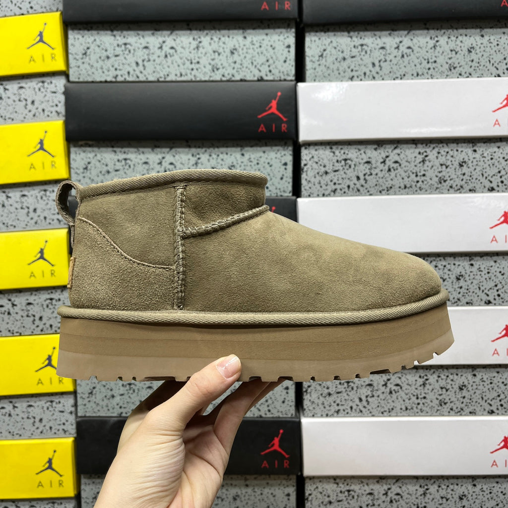 UGG Antelope Brown Ultra Mini 3cm Platform Ankle Boots