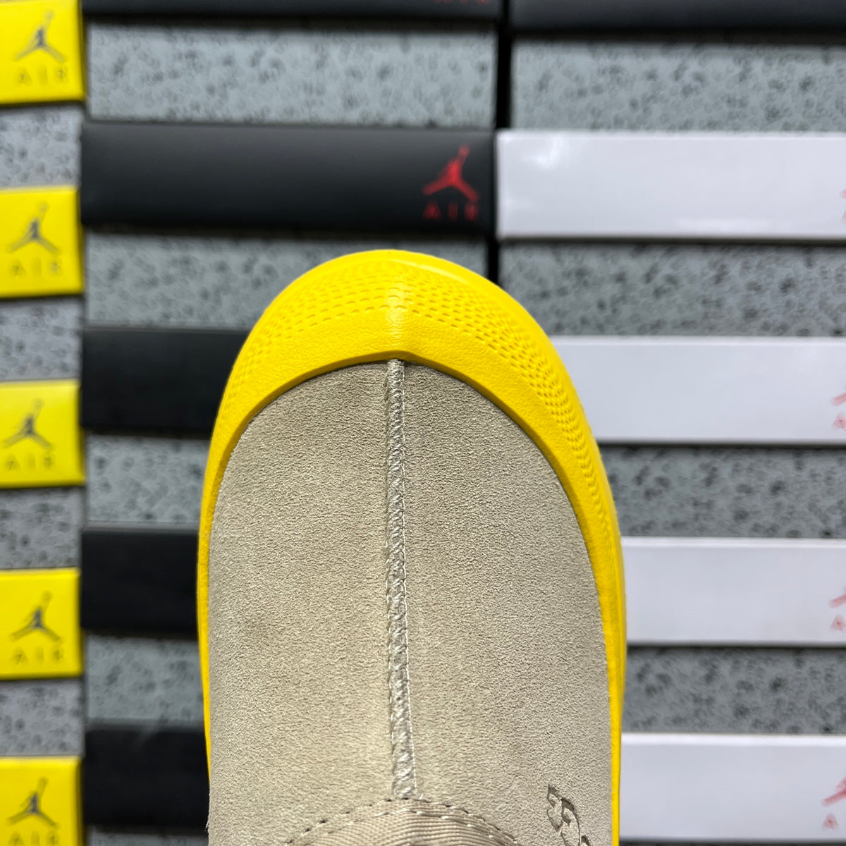 UGG Beige Chunky Slip-On Shoes with Yellow Sole