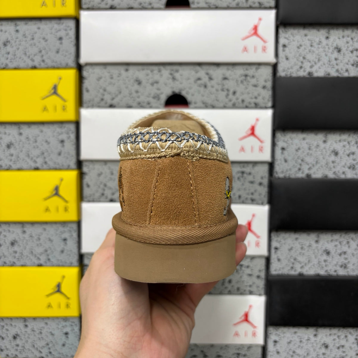 UGG Chestnut Cartoon-Embroidered Slip-On Shoes