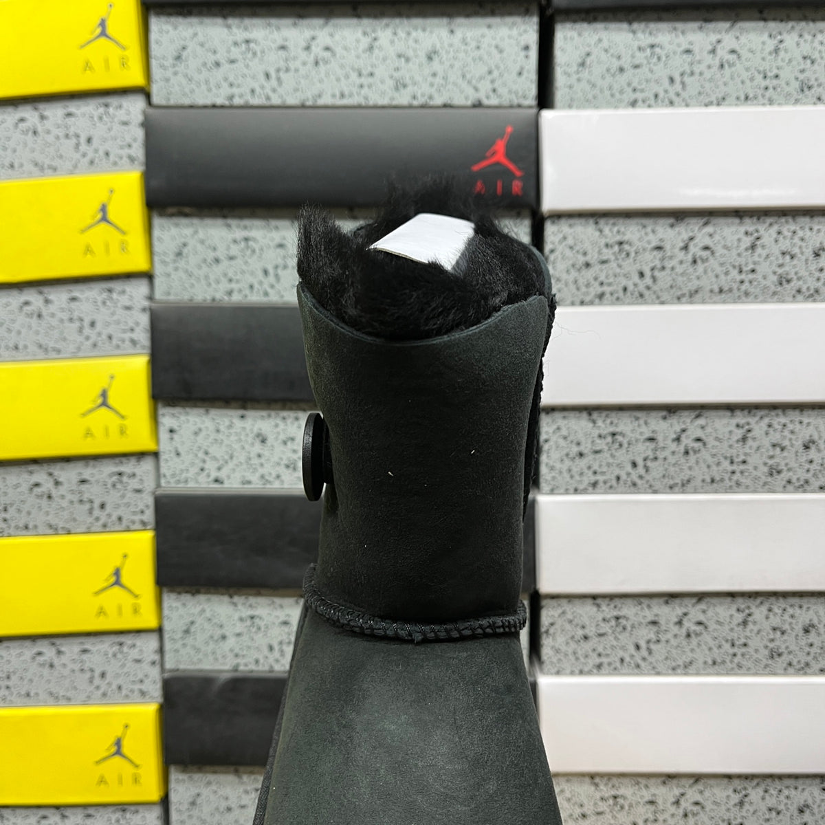 UGG Black Single-Button Short Boots