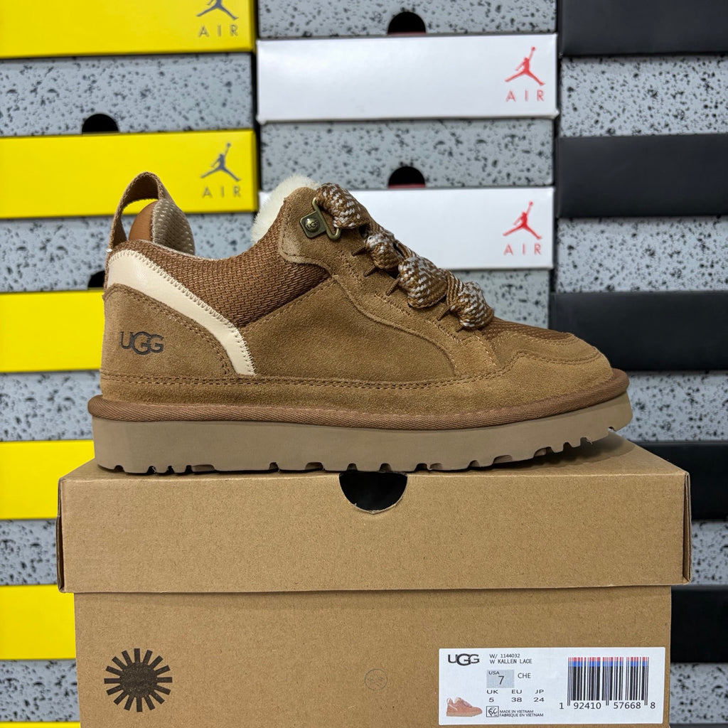 UGG Chestnut Chunky Lace-Up Shoes with Plush Tongue