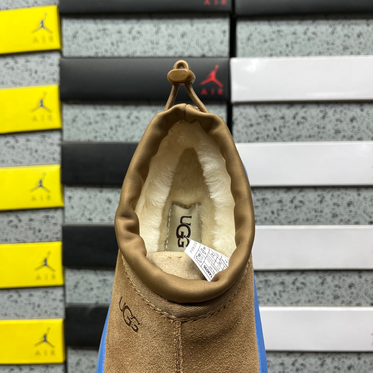 UGG Chestnut Chunky Slip-On Shoes with Blue Sole