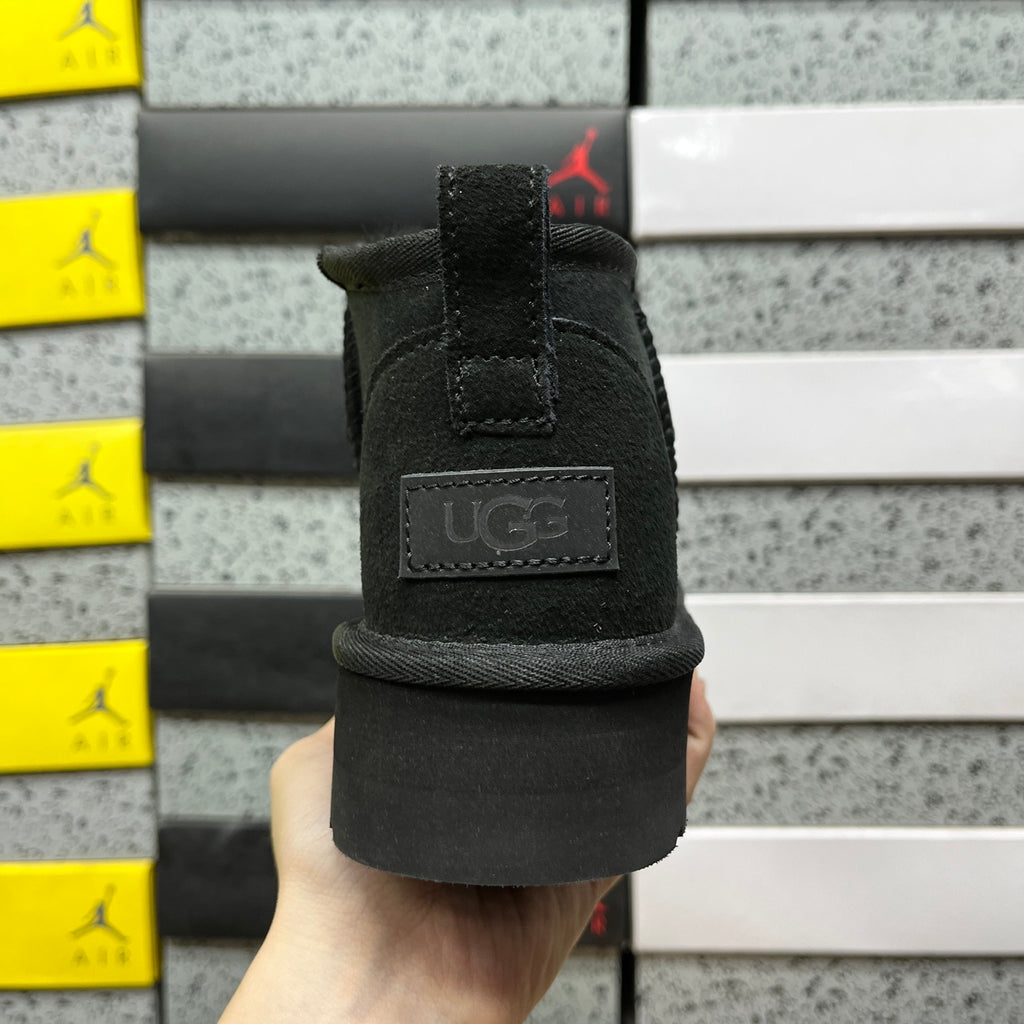 UGG Black Ultra Mini 3cm Platform Ankle Boots