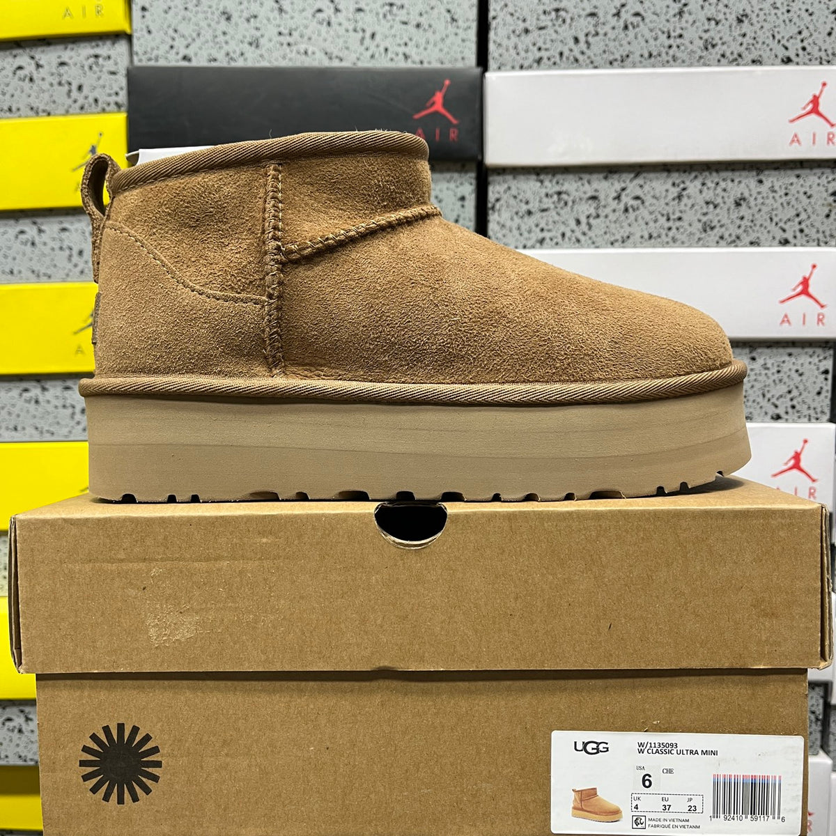 UGG Chestnut Ultra Mini 3cm Platform Ankle Boots