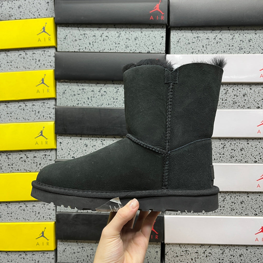 UGG Black Single-Button Short Boots