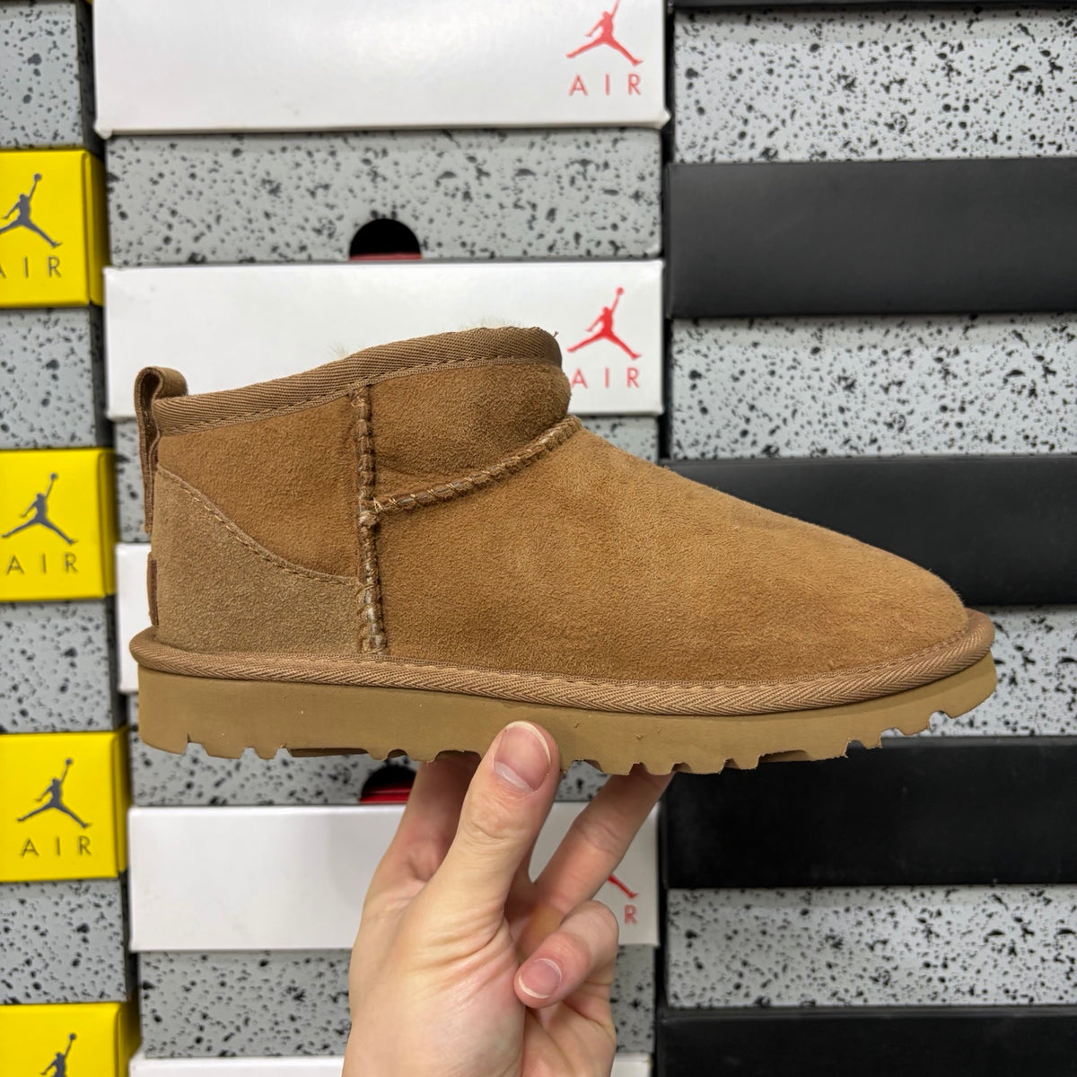 UGG Chestnut Mini Pull-On Boots with Plush Lining