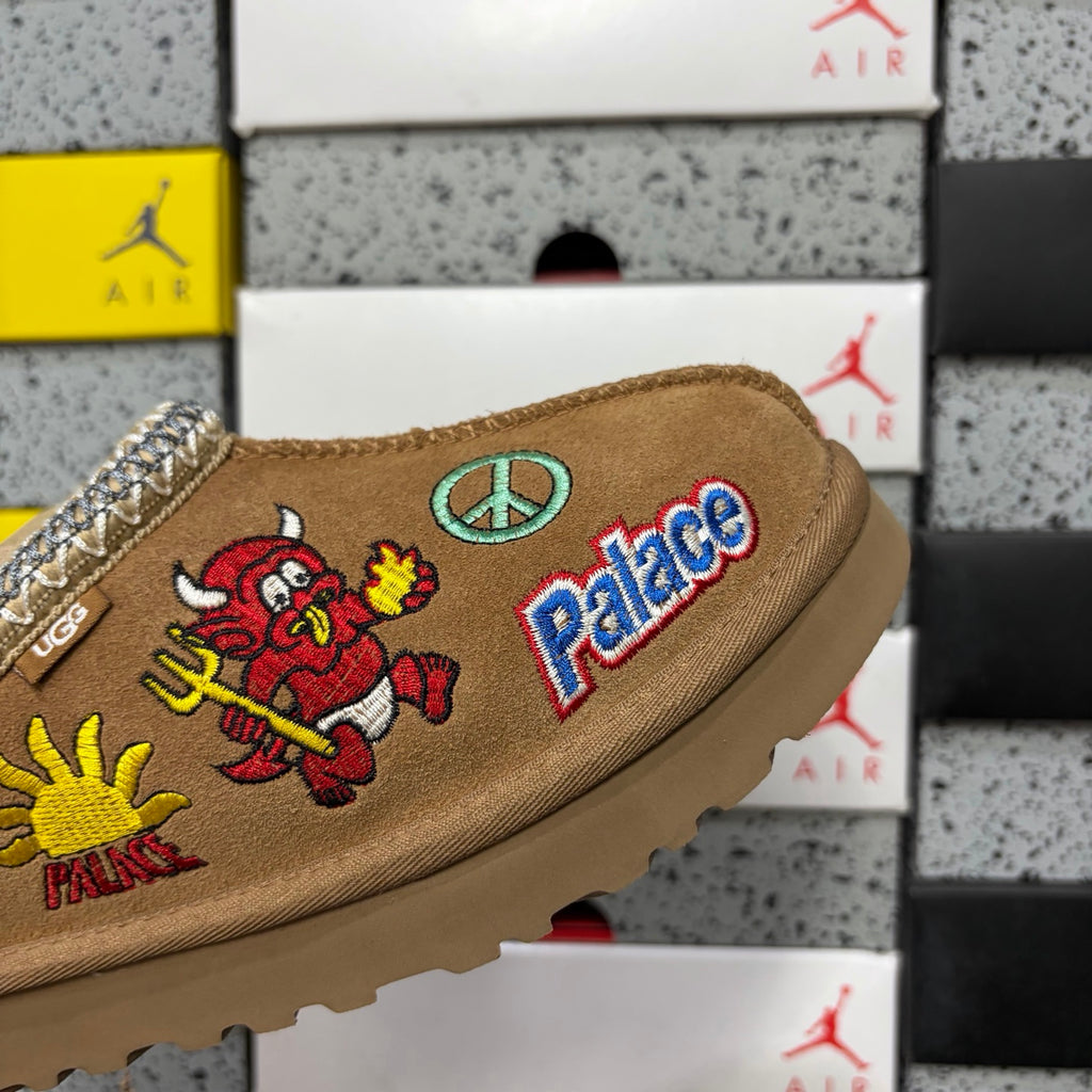 UGG Chestnut Cartoon-Embroidered Slip-On Shoes