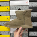 UGG Antelope Brown Button Boots with Plush Trim