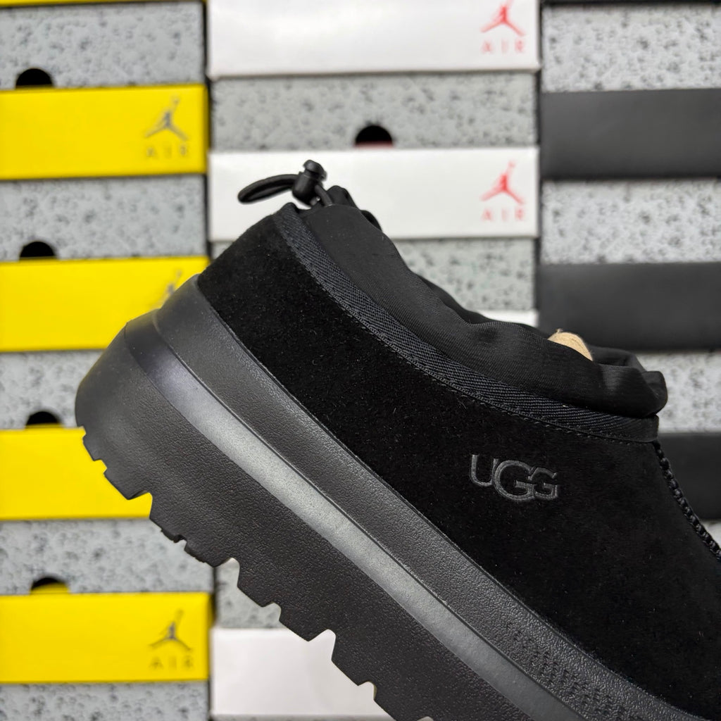 UGG Black Chunky Slip-On Shoes with Toggle Collar