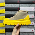 UGG Beige & Yellow Chunky Lace-Up Ankle Boots