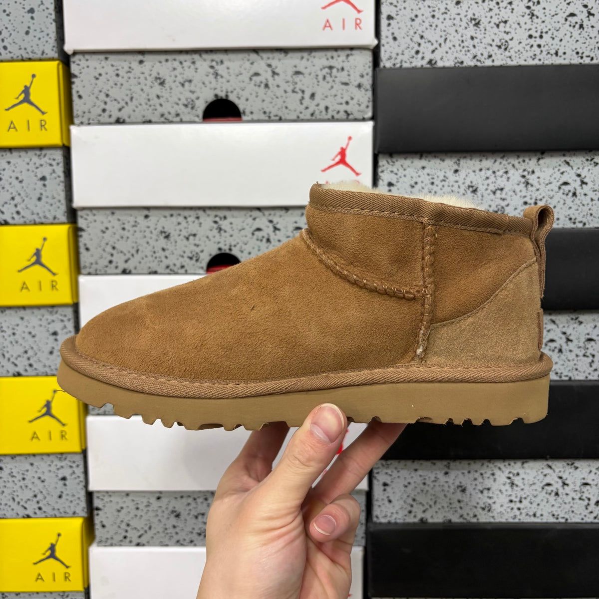 UGG Chestnut Mini Pull-On Boots with Plush Lining