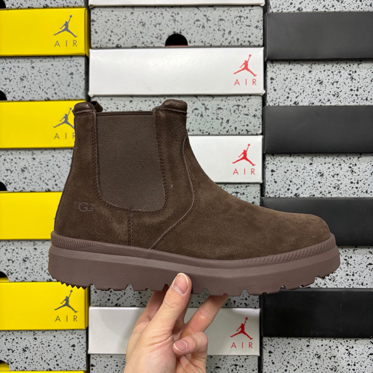 UGG Chocolate Chelsea Ankle Boots with Lug Sole