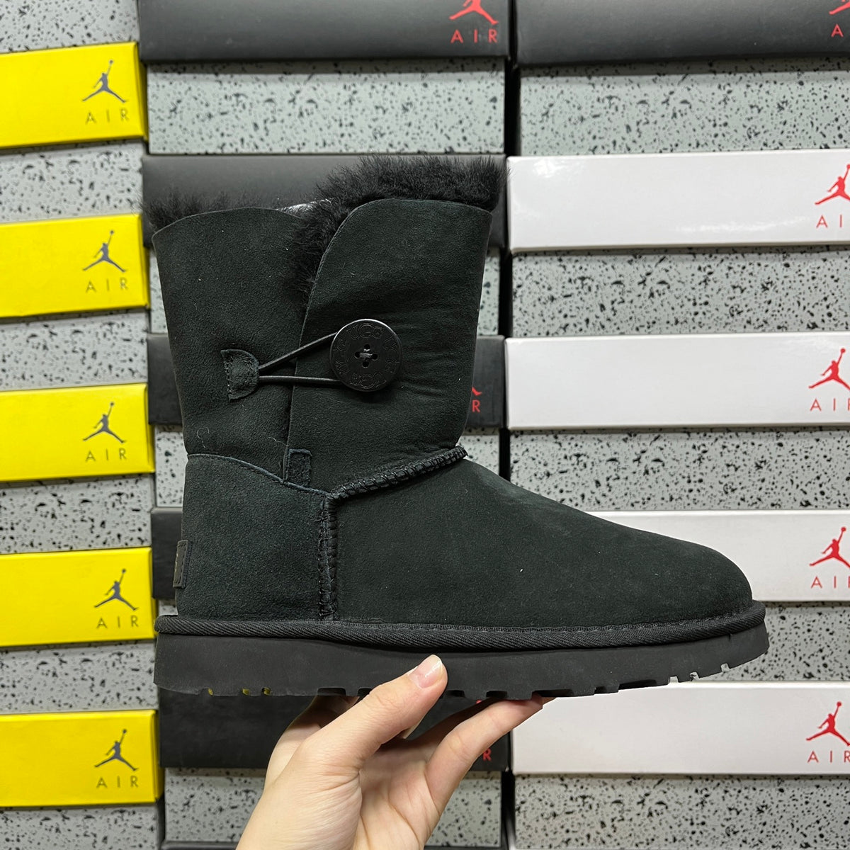 UGG Black Single-Button Short Boots