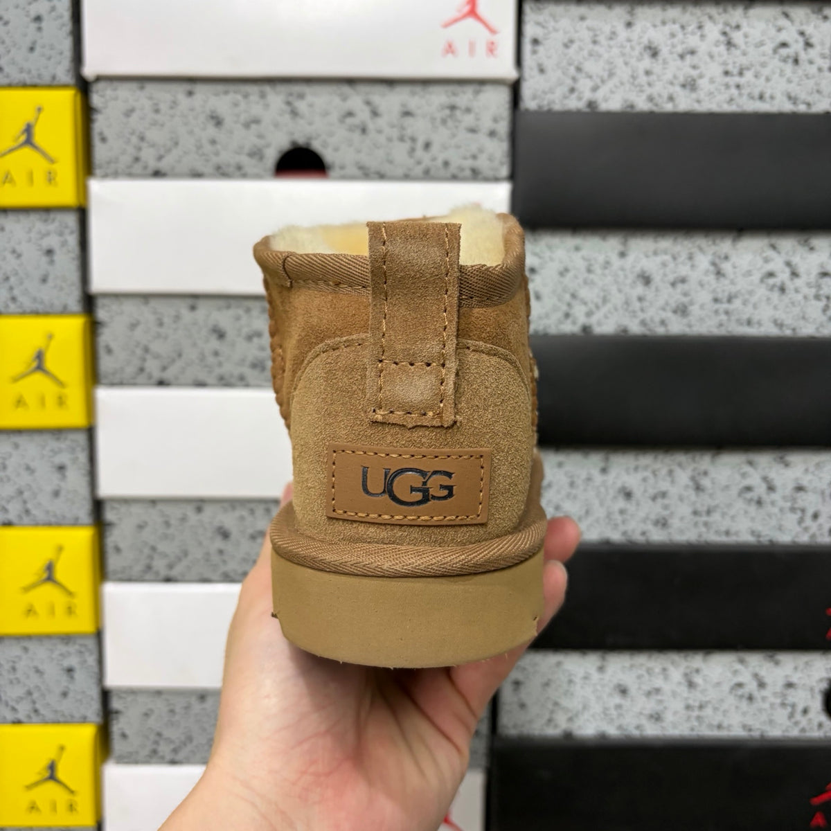 UGG Chestnut Mini Pull-On Boots with Plush Lining