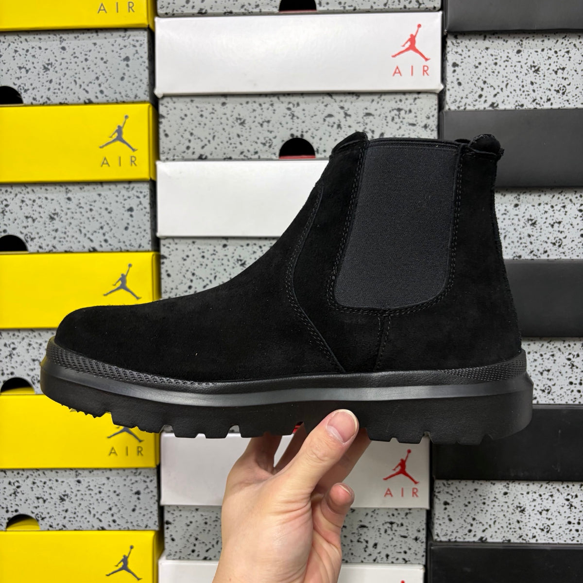 UGG Black Chelsea Ankle Boots with Lug Sole