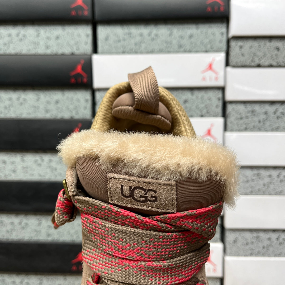 UGG Brown & Pink Chunky Lace-Up Shoes
